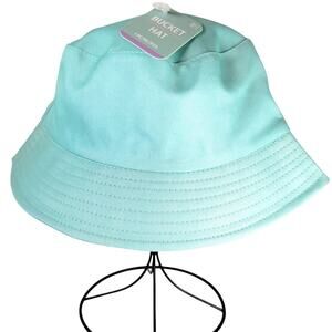 Turquoise Aqua Bucket Hat Adult Novelty Cap Lightweight Solid Color Summer Sun